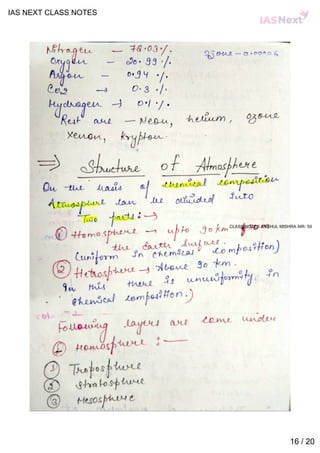 Ias Basic Notes Geography notes by ias next | PDF