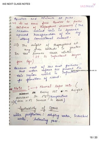 Ias Basic Notes Geography notes by ias next | PDF