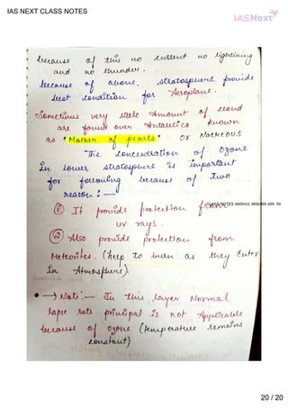 Ias Basic Notes Geography notes by ias next | PDF