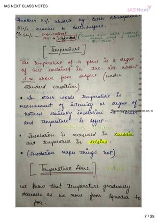 Geography notes by ias next | PDF