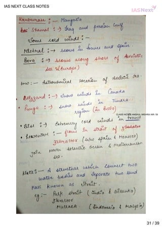 Ias Basic Notes Geography notes by ias next | PDF