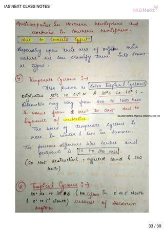 Ias Basic Notes Geography notes by ias next | PDF
