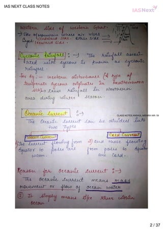 Geography notes by ias next | PDF