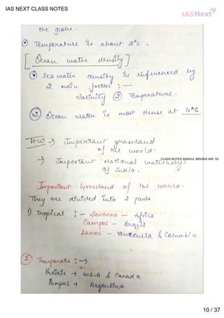 Ias Basic Notes Geography notes by ias next | PDF
