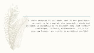 Geographical Environment. Examples Geography of global processes | PPTX
