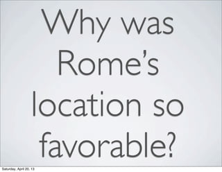 Geography of rome 1213 | PDF