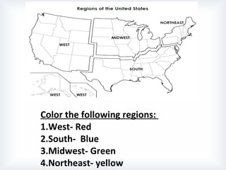 Geography of the u.s 4 regions | PPT