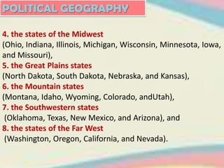 Geography of the United States of America | PPTX