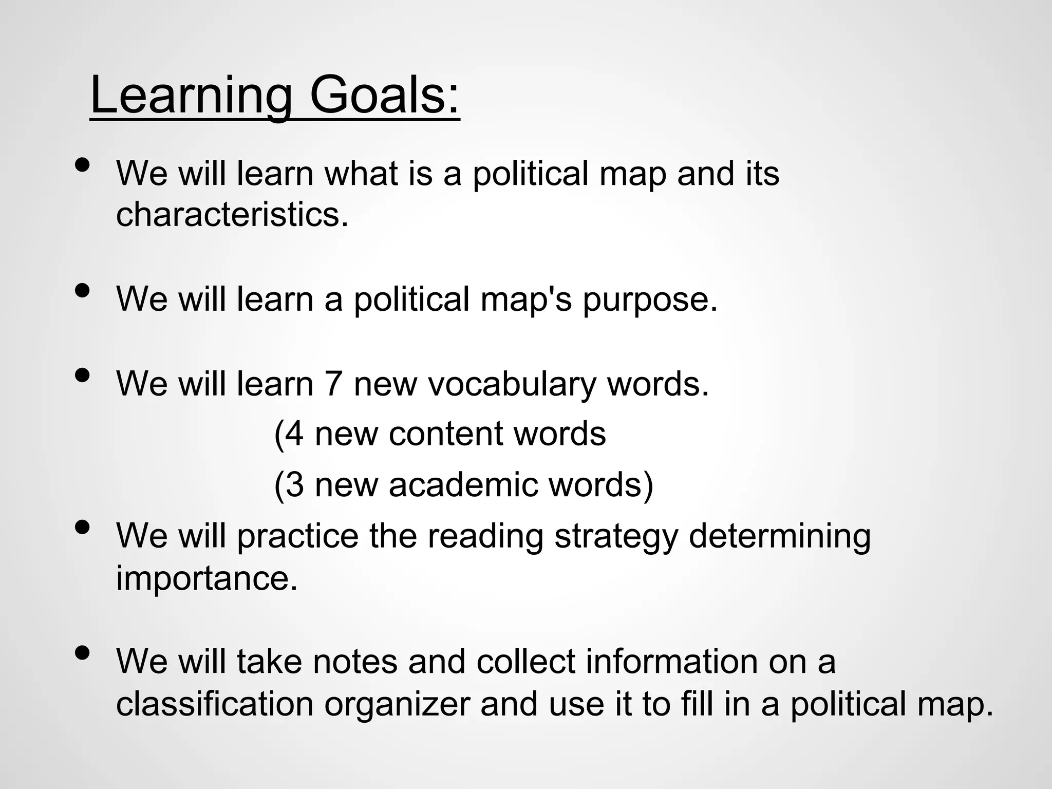 Geography political maps PPT