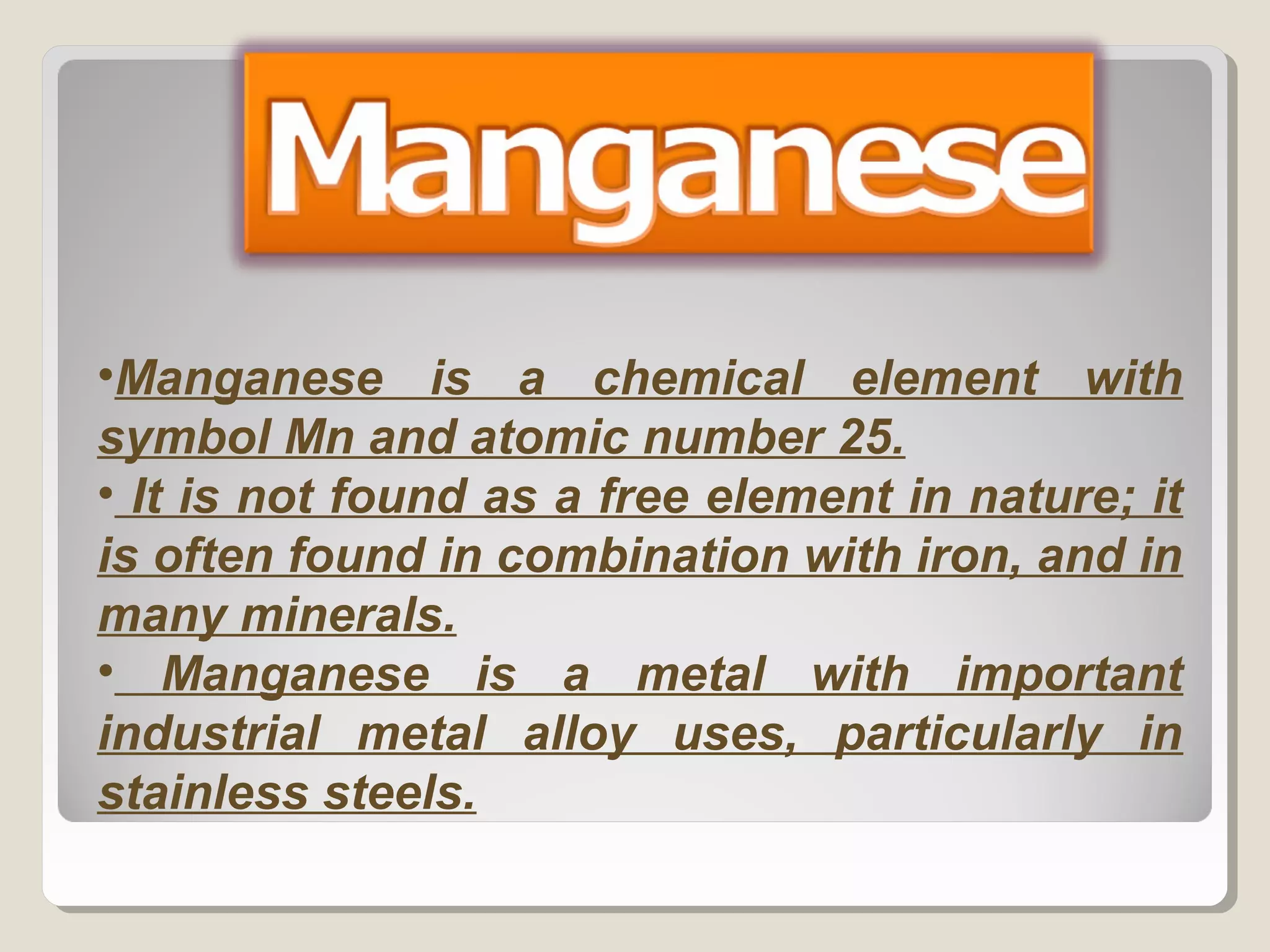 Manganese ppt