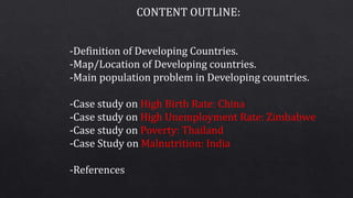 main problems in developing countries and measures taken. | PPTX