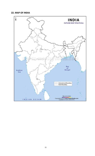 11
22. MAP OF INDIA
 
