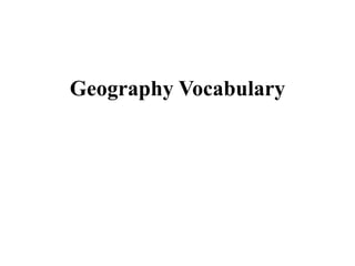 Geography Vocabulary | PPT