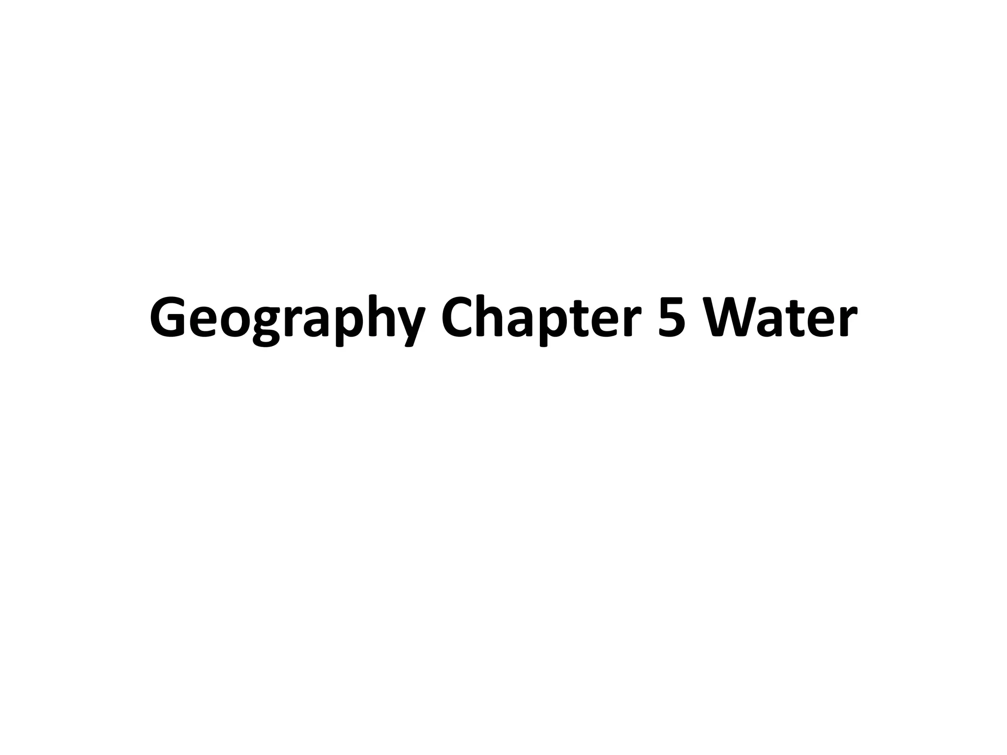 Geography chapter water class 7 notes PPT