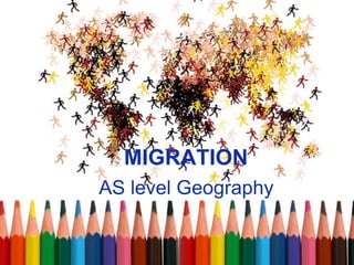 MIGRATION
AS level Geography
 