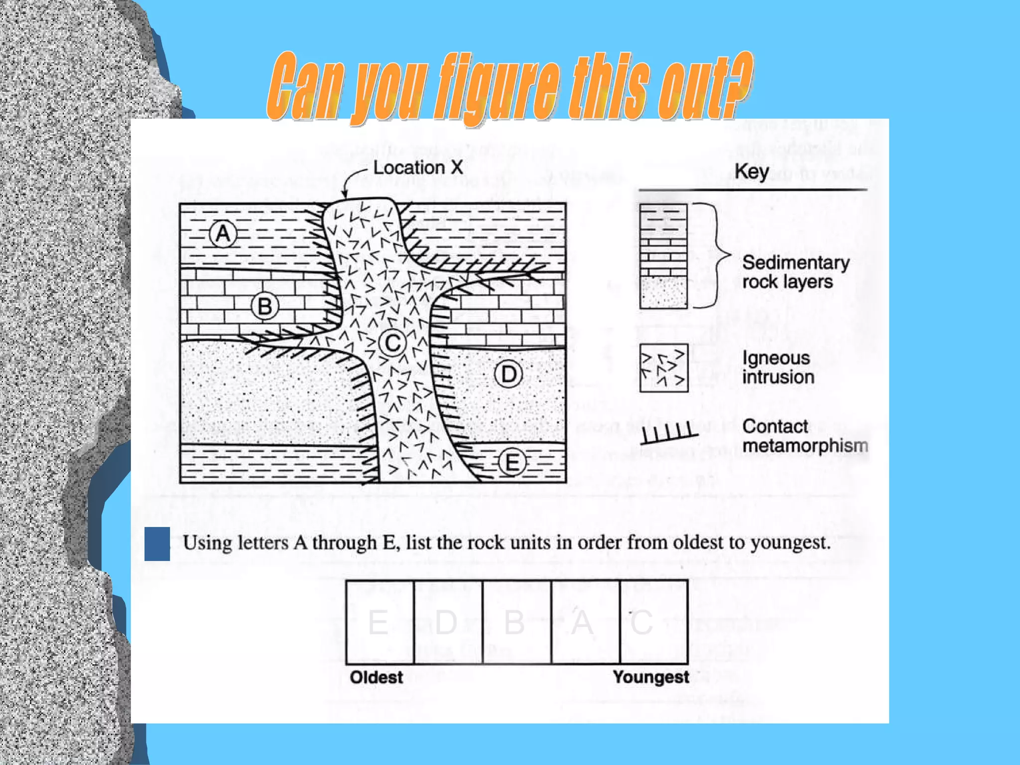 E D B A C Can you figure this out? 