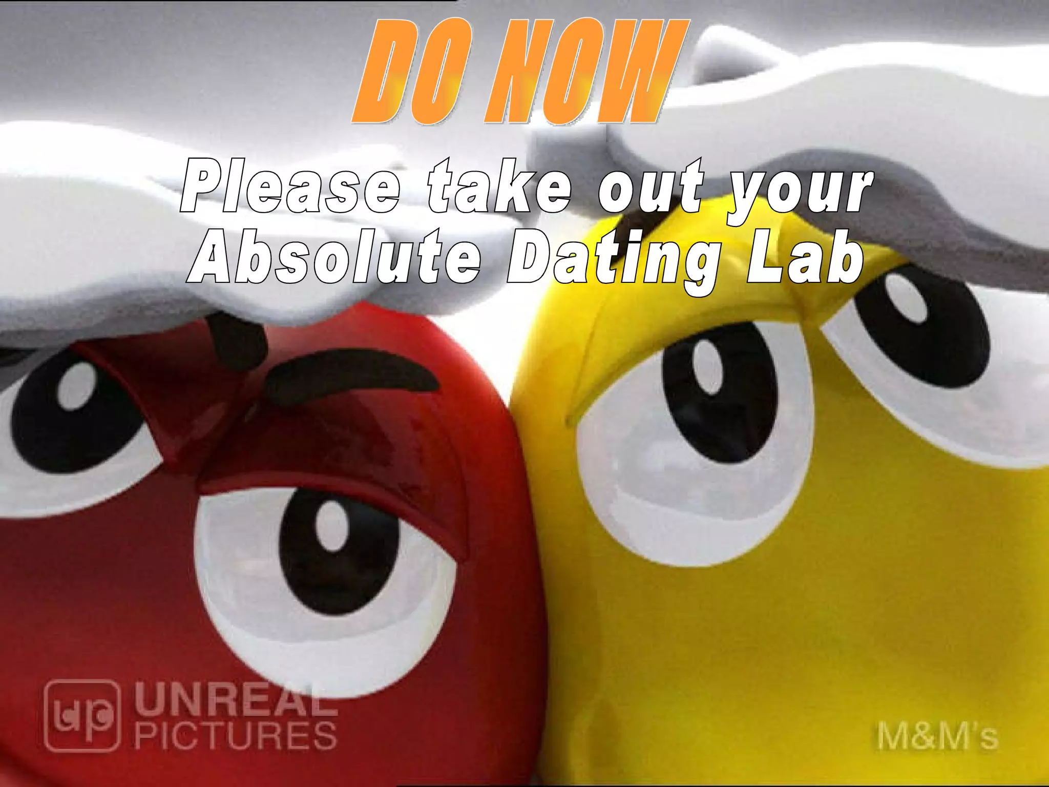 DO NOW Please take out your  Absolute Dating Lab 