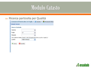  Ricerca particella per Qualità
 