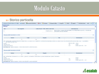  Storico particella
 