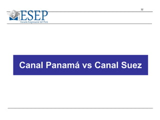 32
Canal Panamá vs Canal Suez
 