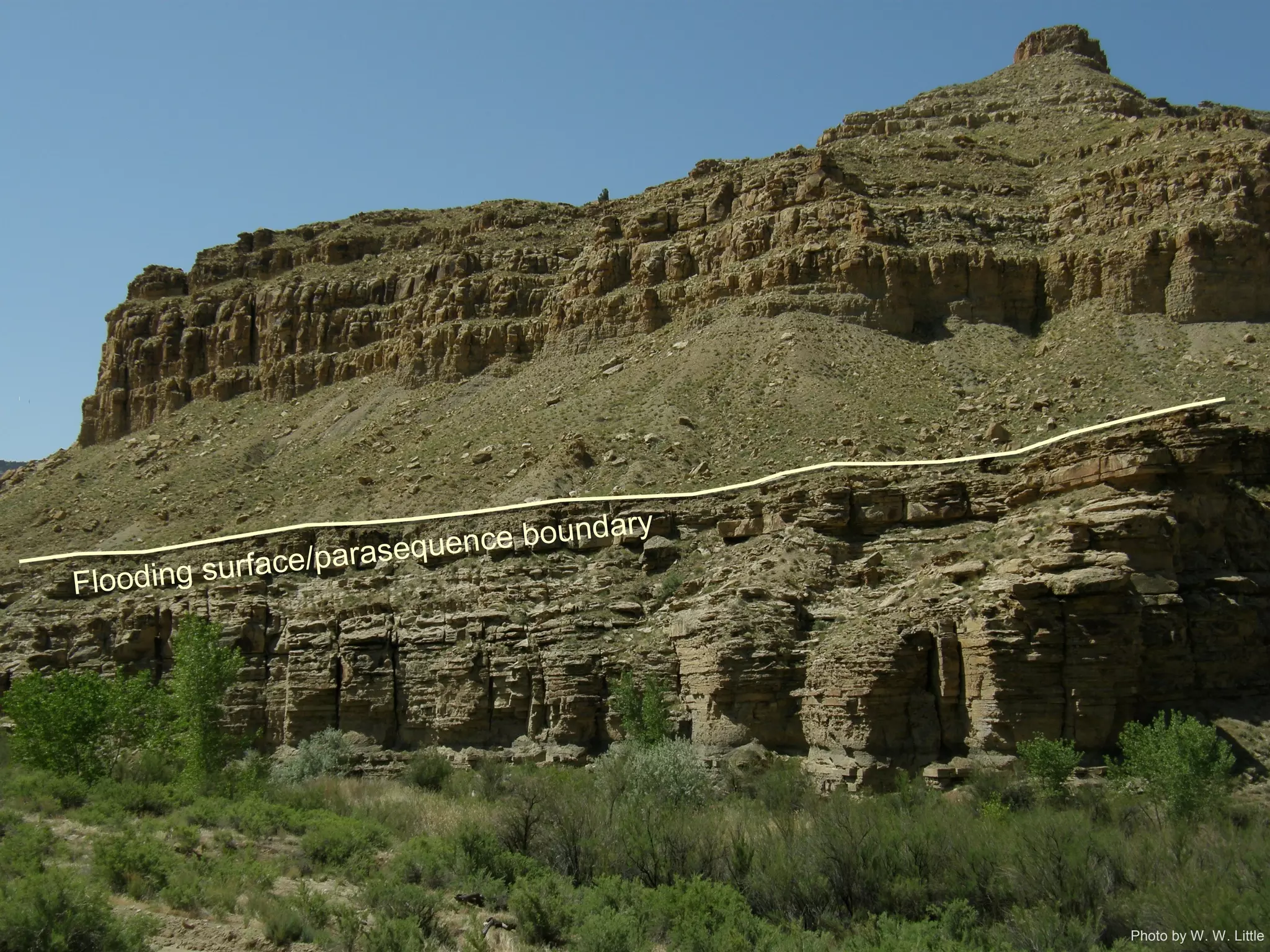 Photo by W. W. Little
Flooding surface/parasequence boundary
 