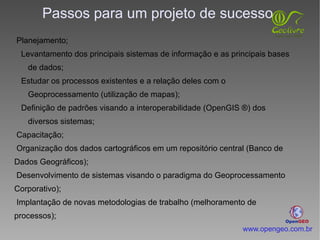 Separação TI x Geo; 