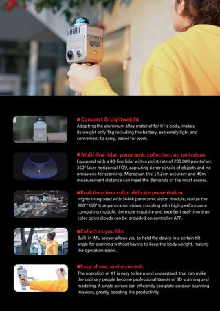 Jual Alpha Geo Lixel K1 Compact Handheld 3D Scanner | PDF