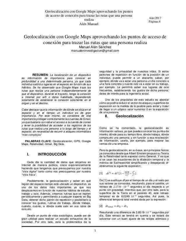 geolocalización con google maps aprovechando los puntos de acceso de