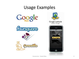 Usage of Geolocation4Geolocation - Radek í첹