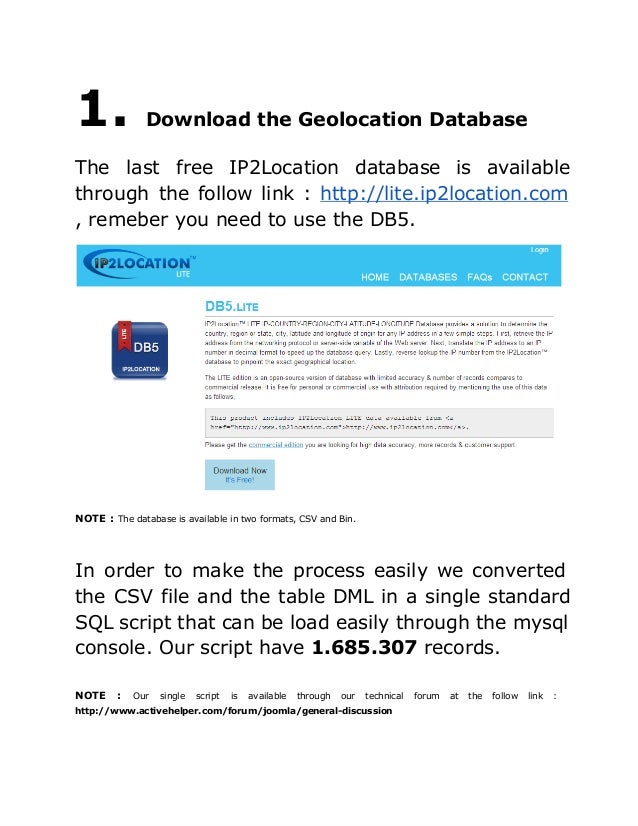 How to Install the Geolocation Database for the LiveHelp Server