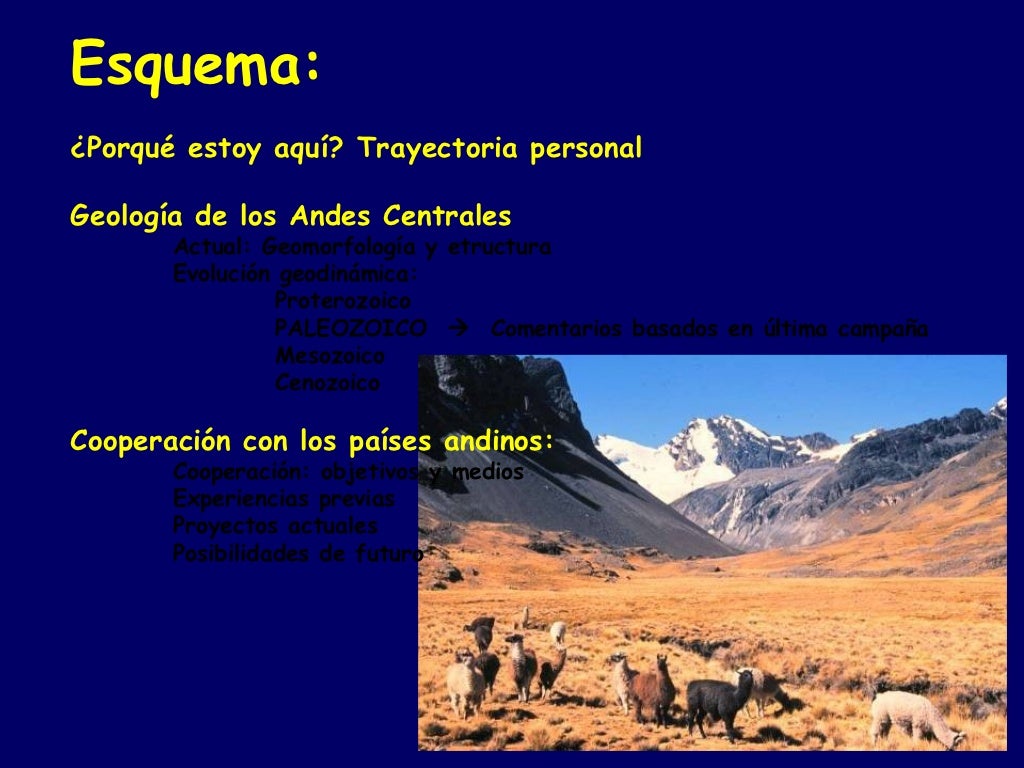 GEOLOGÍA DE LOS ANDES CENTRALES