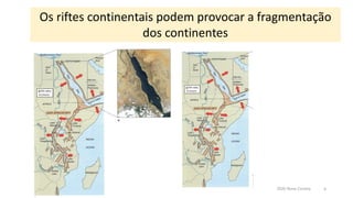 2020 Nuno Correia 6
Os riftes continentais podem provocar a fragmentação
dos continentes
 