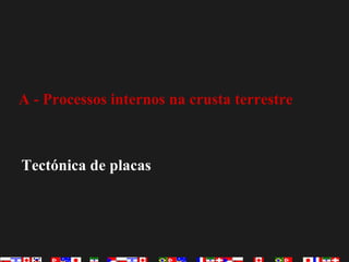 Tectónica de placas  A - Processos internos na crusta terrestre 