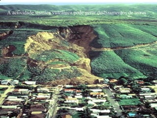 A actividade sísmica vulcânica pode gerar deslizamentos de terras 