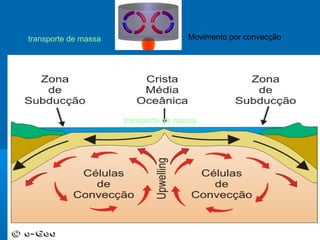 Movimento por convecção
Movimento por convecção
transporte de massa
transporte de massa
 