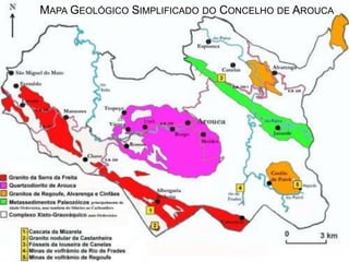 MAPA GEOLÓGICO SIMPLIFICADO DO CONCELHO DE AROUCA
 