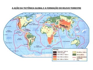 A AÇÃO DA TECTÔNICA GLOBAL E A FORMAÇÃO DO RELEVO TERRESTRE   