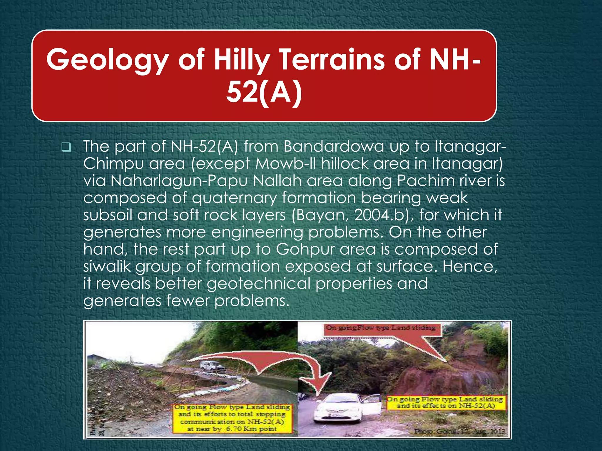 Geological challenges & ecological effects of highway construction | PPTX