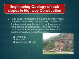 Geological challenges & ecological effects of highway construction | PPTX