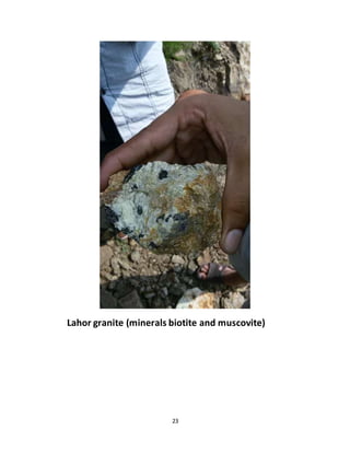 23
Lahor granite (minerals biotite and muscovite)
 