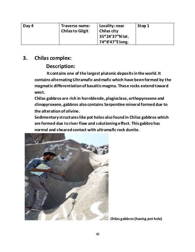 Geological field work report