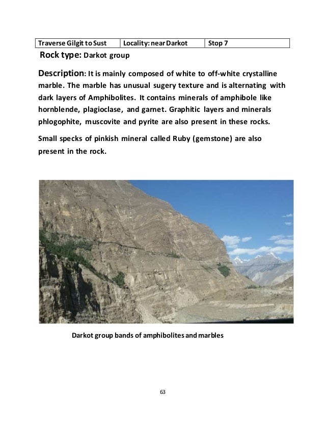 Geological field work report