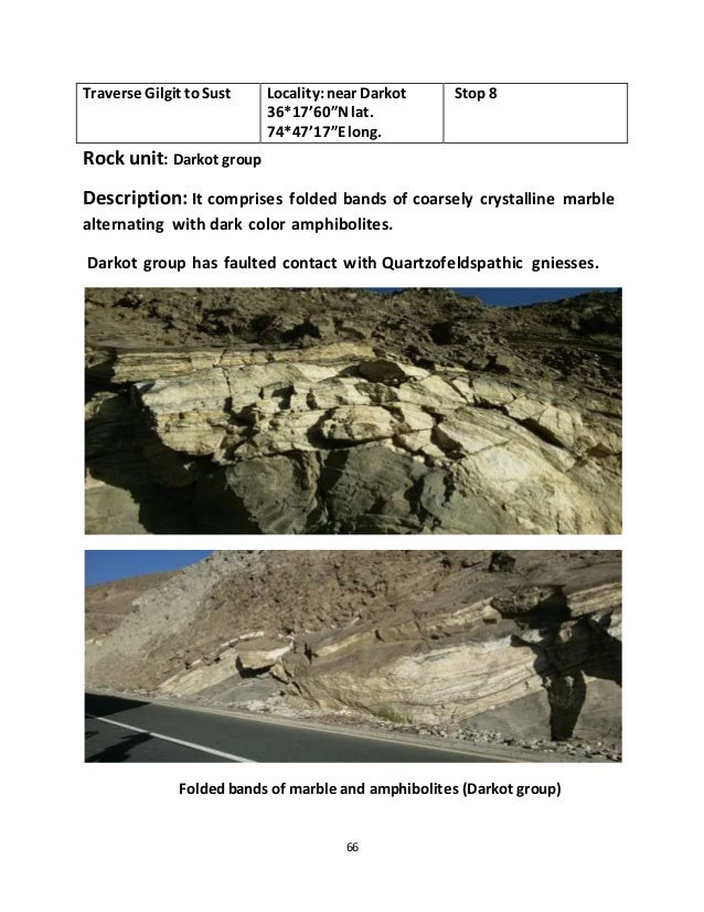 Geological field work report