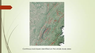 Continous rock layers identified on the whole study area
 