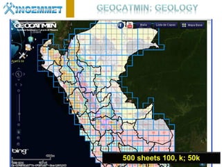 500 sheets 100, k; 50k
Henry Luna Córdova   “Geological Potential and Mining in Perú”   China Mining 2012
 