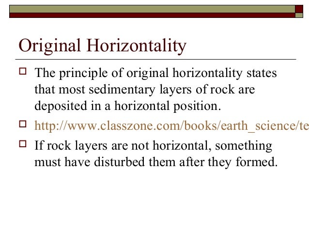 b. principle of original horizontality b. principle of original horizontality