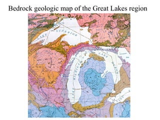 Bedrock geologic map of the Great Lakes region 
 