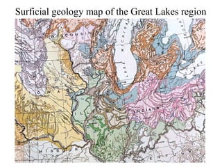 Surficial geology map of the Great Lakes region 
 