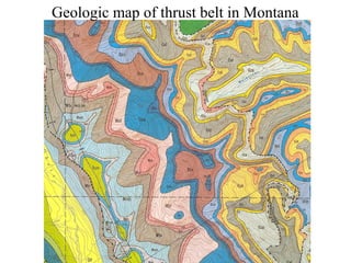 Geologic map of thrust belt in Montana 
 
