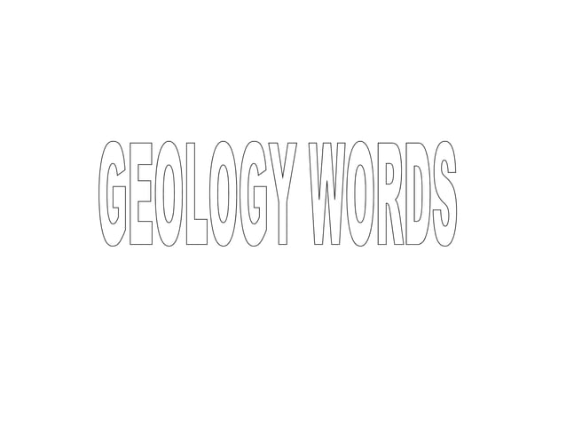 Geology Words PPT geology-words-ppt